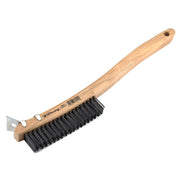 Scratch Brush with Scraper, Carbon, 3 x 19 Rows