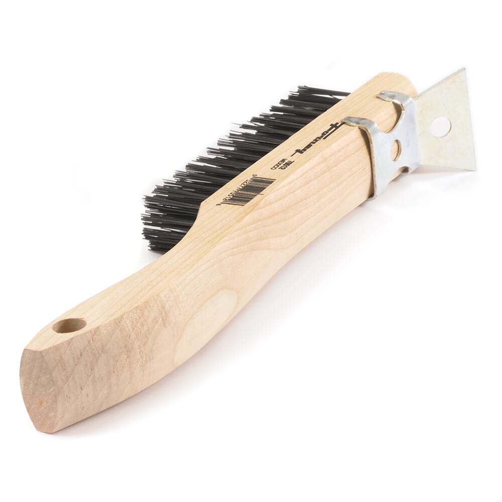 Scratch Brush with Scraper, Carbon, 4 x 16 Rows