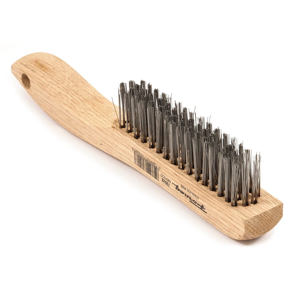Scratch Brush with Shoe Handle, Stainless, 4 x 16 Rows