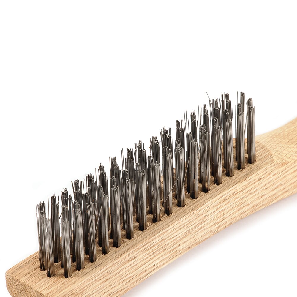 Scratch Brush with Shoe Handle, Stainless, 4 x 16 Rows