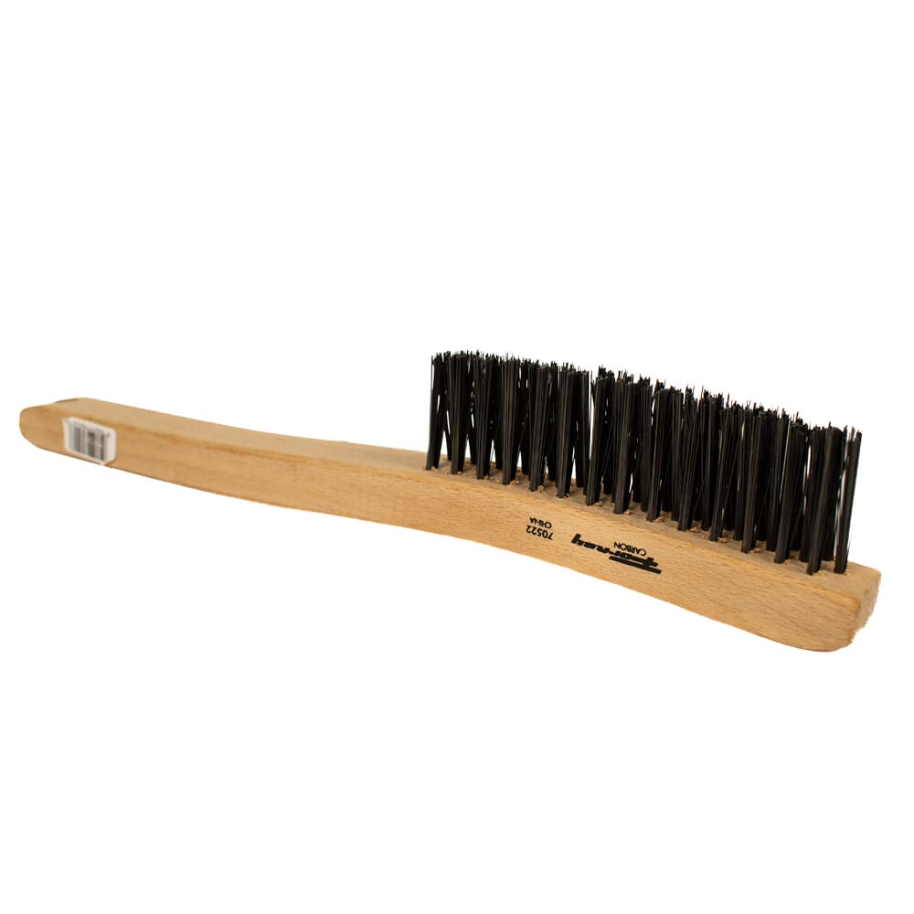 Scratch Brush, V-Groove, Carbon, 3 x 19 Rows