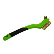 Scratch Brush with Plastic Handle, Brass, 3 x 7 Rows