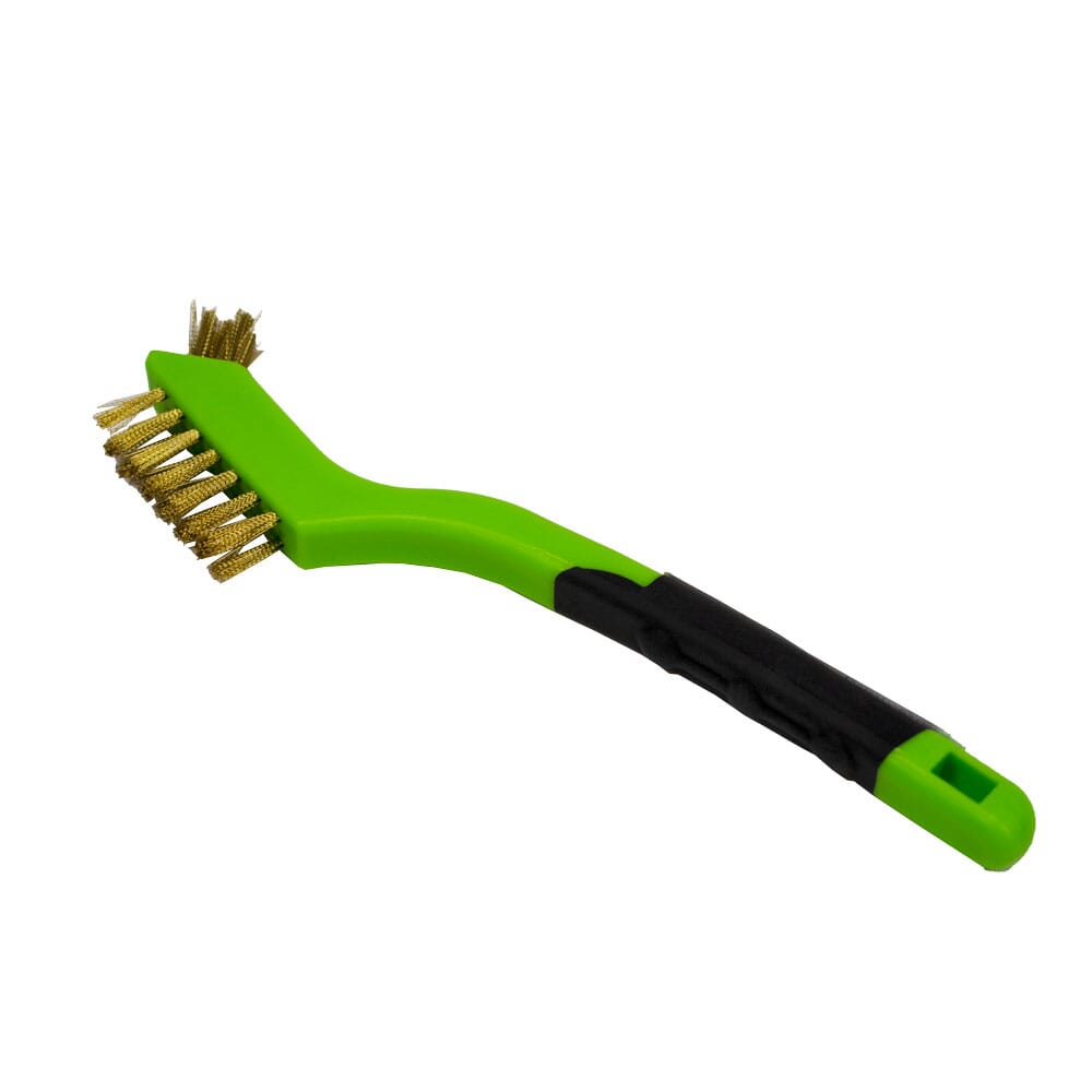 Scratch Brush with Plastic Handle, Brass, 3 x 7 Rows