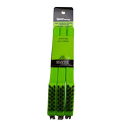 Scratch Brush with Plastic Handle, Stainless, 3 x 7 Rows, 3-Pack