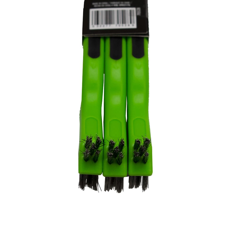Scratch Brush with Plastic Handle, Stainless, 3 x 7 Rows, 3-Pack