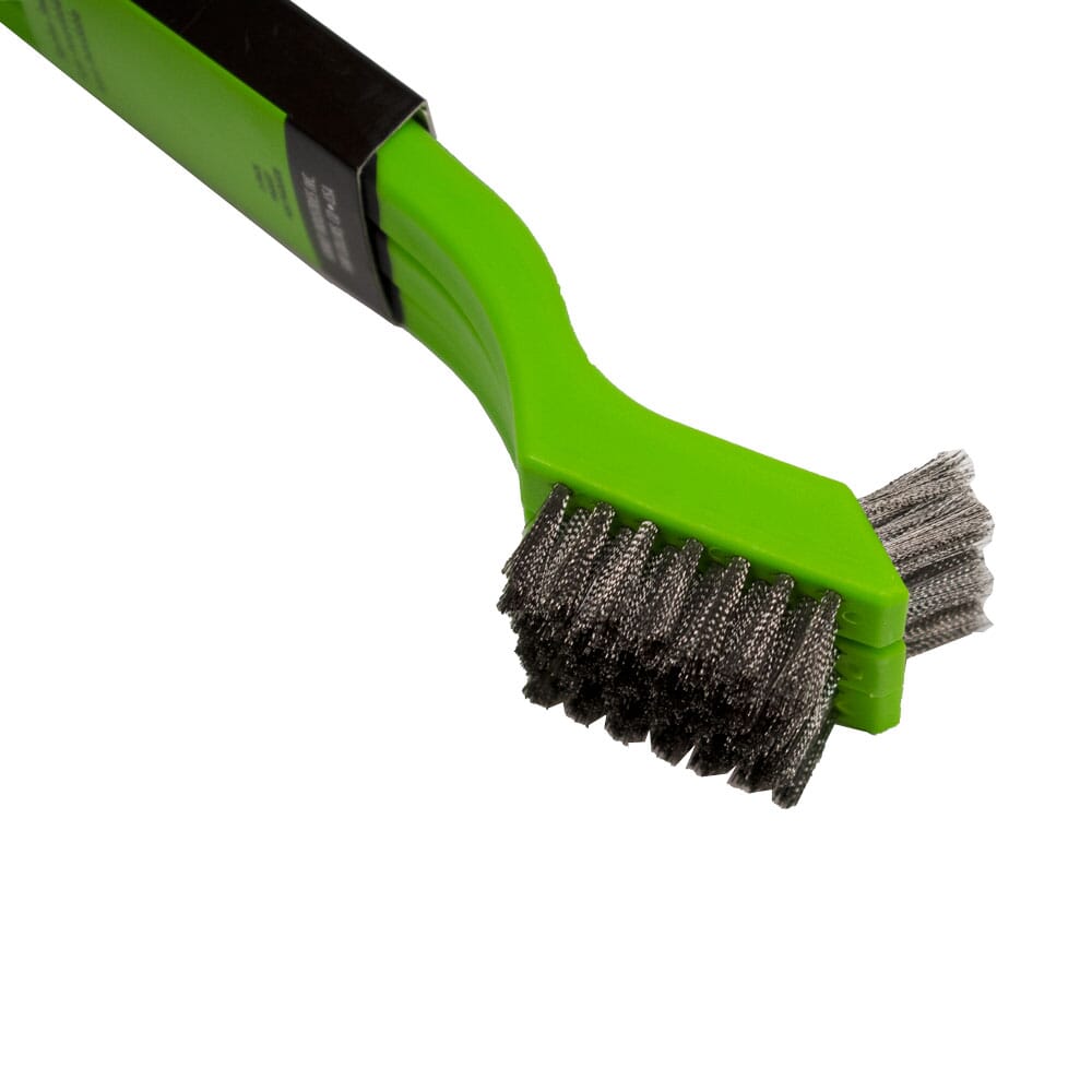 Scratch Brush with Plastic Handle, Stainless, 3 x 7 Rows, 3-Pack