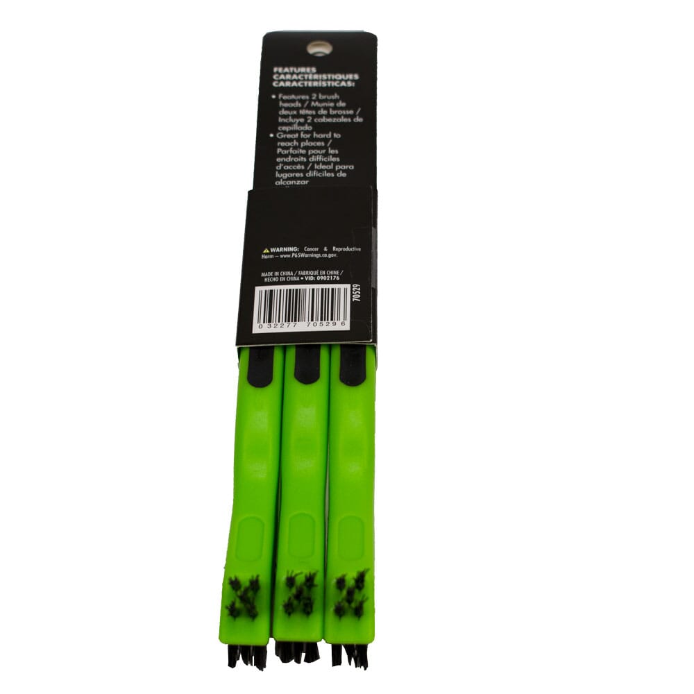 Scratch Brush with Plastic Handle, Nylon, 3 x 7 Rows, 3-Pack