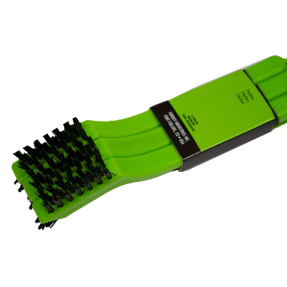 Scratch Brush with Plastic Handle, Nylon, 3 x 7 Rows, 3-Pack