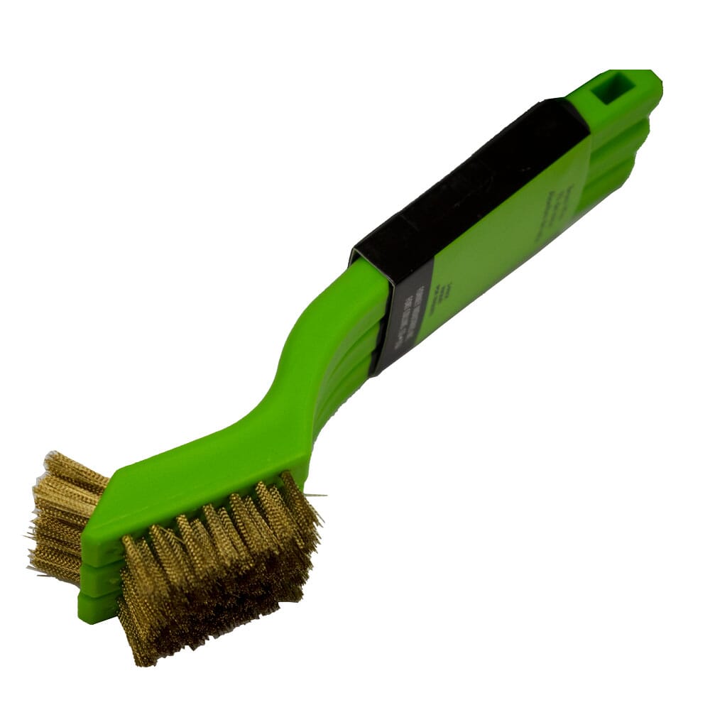 Scratch Brush with Plastic Handle, Brass, 3 x 7 Rows, 3-Pack