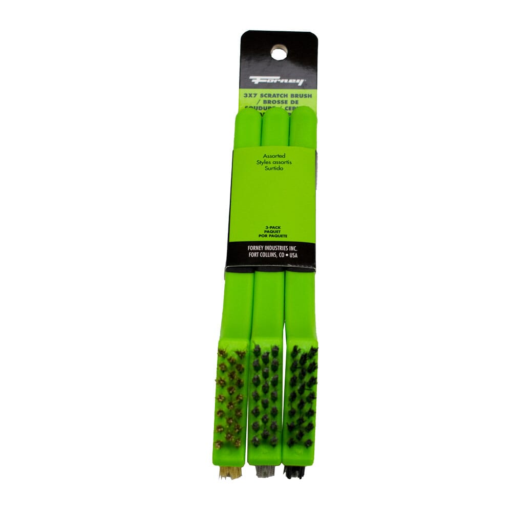 Scratch Brush with Plastic Handle, Combo 3-Pack