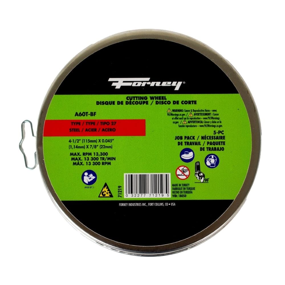 5-Pack of Forney®  71793 (4-1/2 in Metal Cut-Off Wheel)