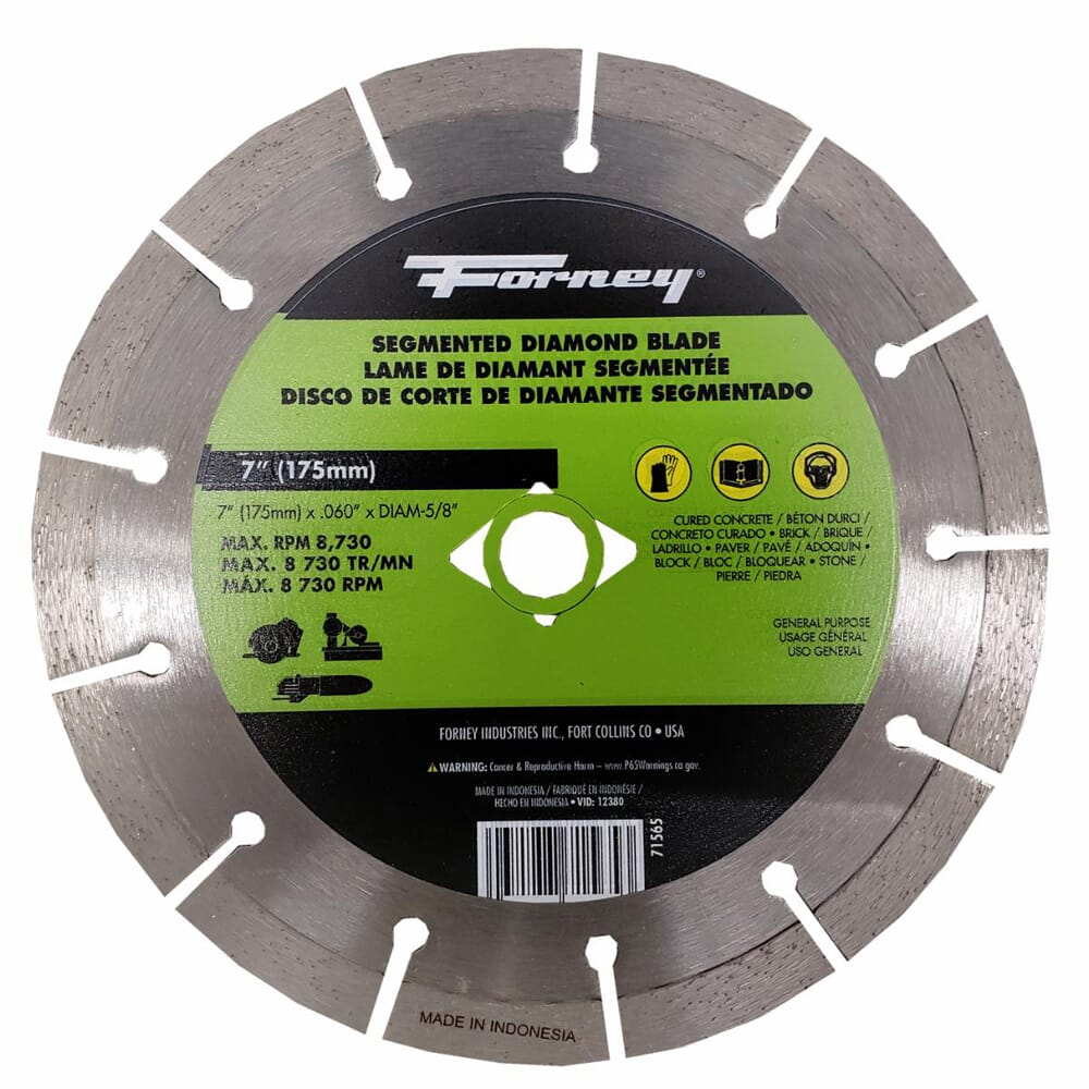 Diamond Cut-Off Blade, Segmented, 7 in