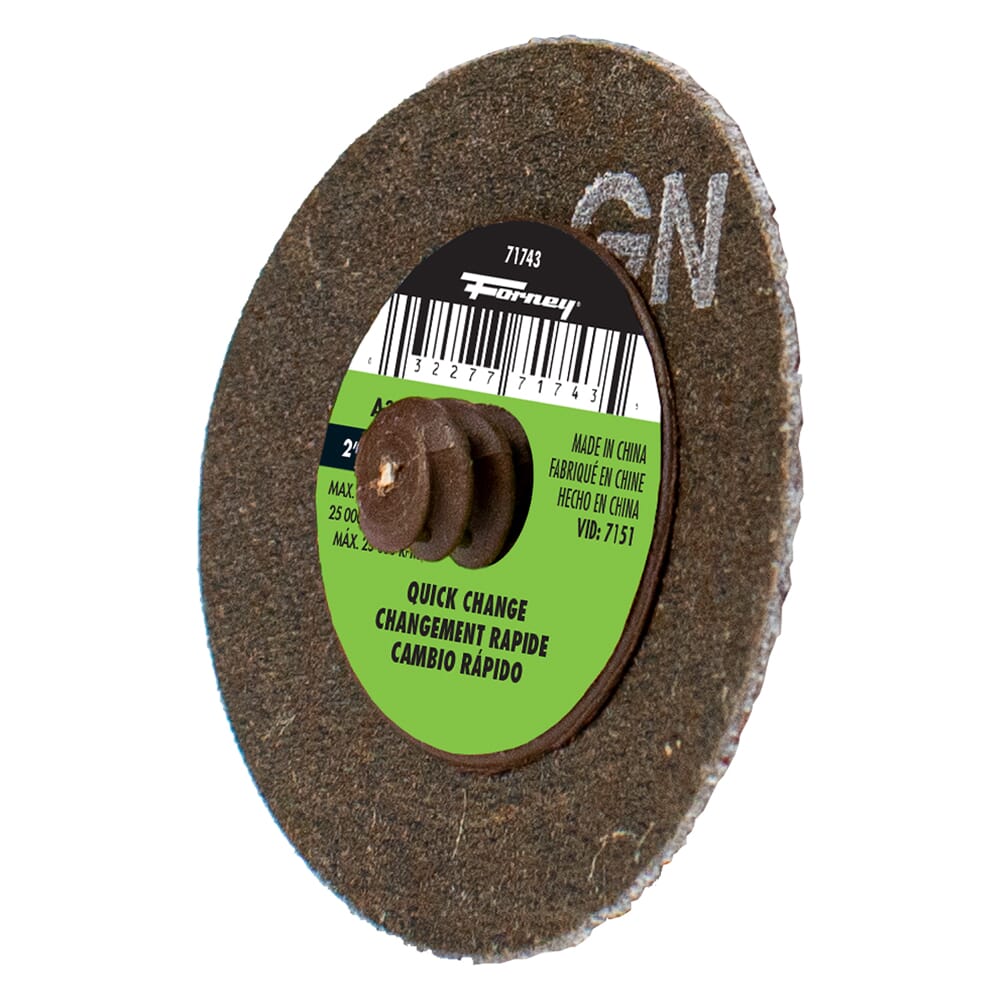 Quick Change Sanding Disc, 36 Grit, 2 in (5-pack of Forney®  71743)