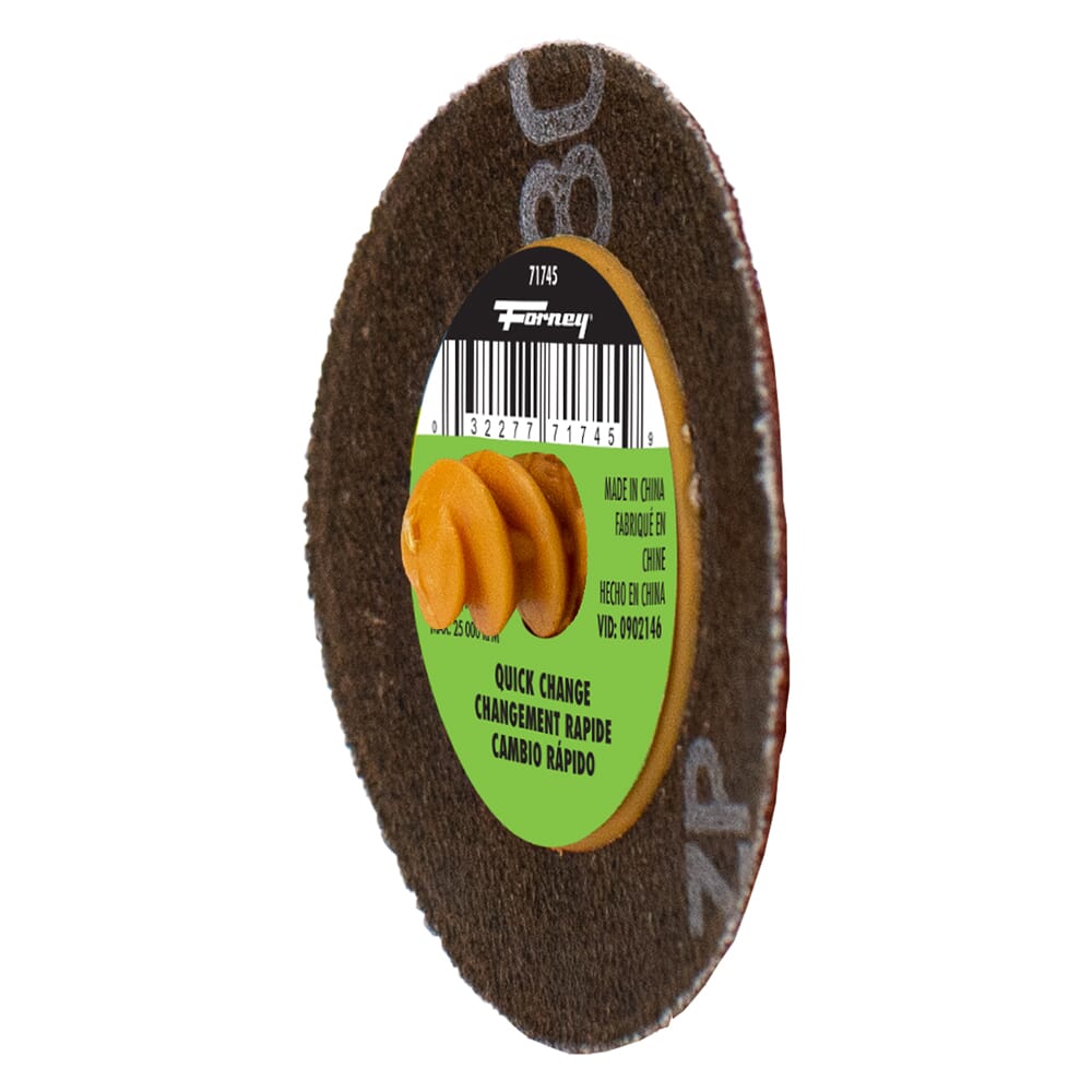 Quick Change Sanding Disc, 80 Grit, 2 in (5-pack of Forney®  71745)