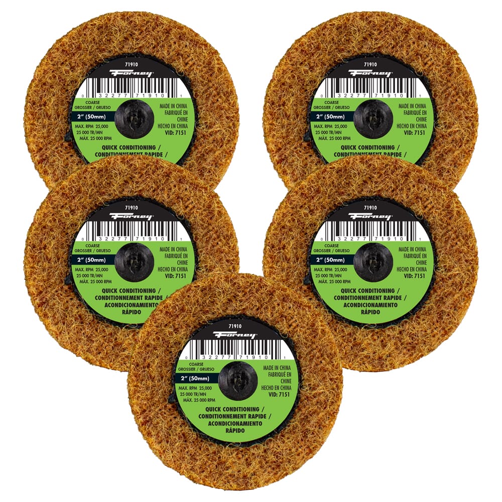 Quick Change Surface Prep Pad, Coarse Grit, 2 in (5-Pack of Forney®  71910)