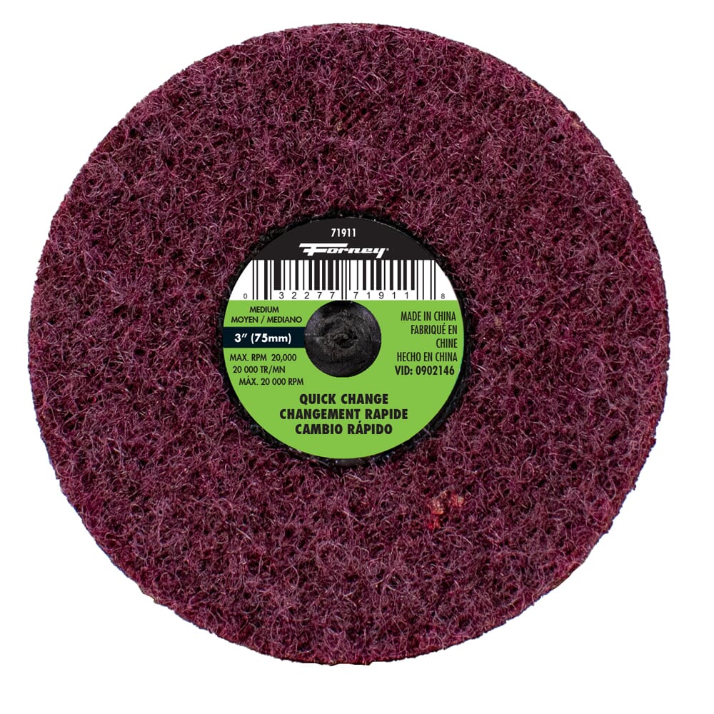 Quick Change Surface Prep Pad, Medium Grit, 3 in (5-Pack of Forney®  71911)