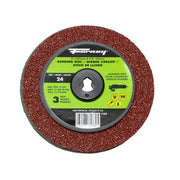Forney 71660 Resin Fibre Sanding Disc aluminum oxide 24 grit 5 in x 7/8 in arbor 12200 RPM 3-pack sanding disc