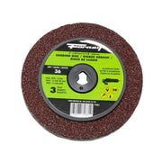 Forney 71661 Resin Fibre Sanding Disc aluminum oxide 36 grit 5 in x 7/8 in arbor 12200 RPM 3-pack sanding disc