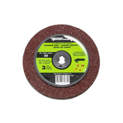 Forney 71662 Resin Fibre Sanding Disc aluminum oxide 50 grit 5 in x 7/8 in arbor 12200 RPM 3-pack sanding disc