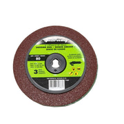 Forney 71663 Resin Fibre Sanding Disc aluminum oxide 80 grit 5 in x 7/8 in arbor 12200 RPM 3-pack sanding disc