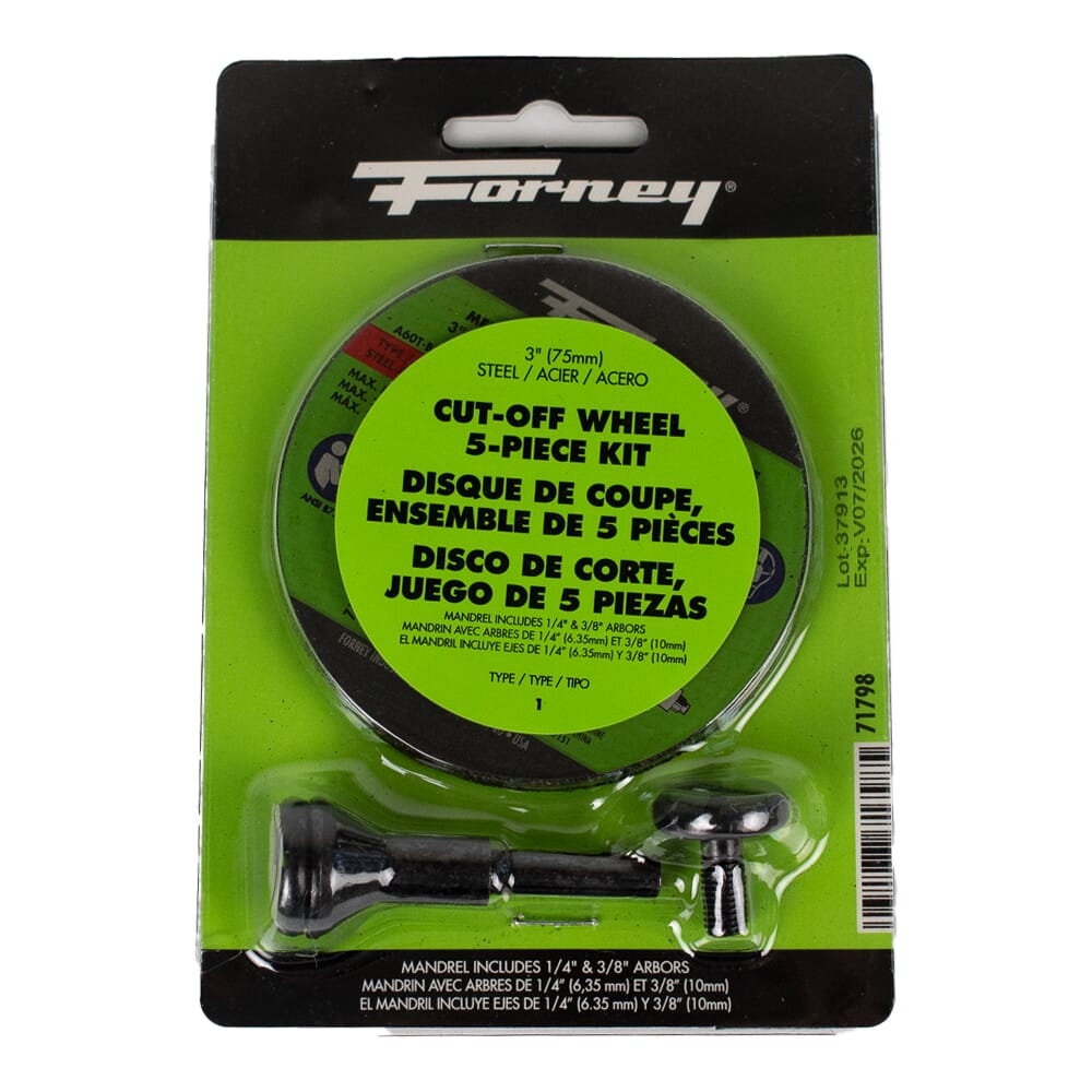 Cut-Off Wheel Kit, 3 in, 5-Pieces