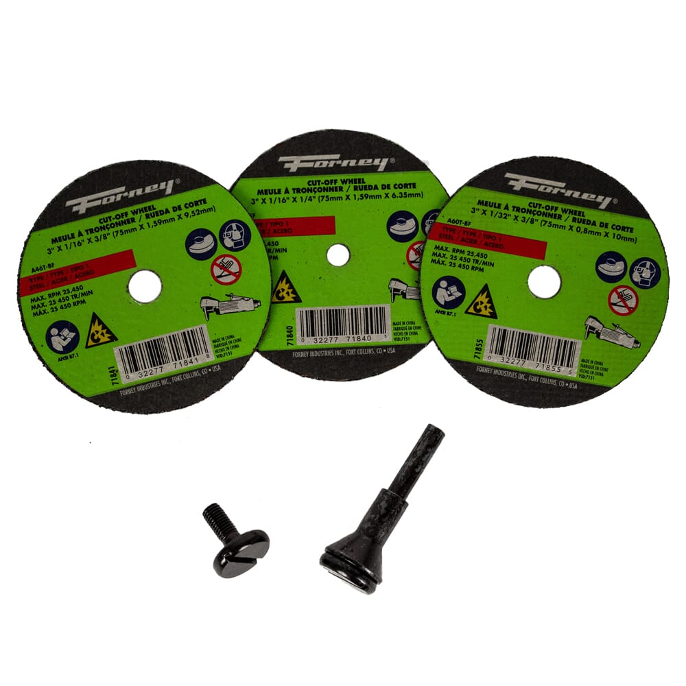 Cut-Off Wheel Kit, 3 in, 5-Pieces