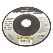 Cut-Off Wheel, Aluminum, Type 27, 4-1/2 in x .045 in x 7/8 in