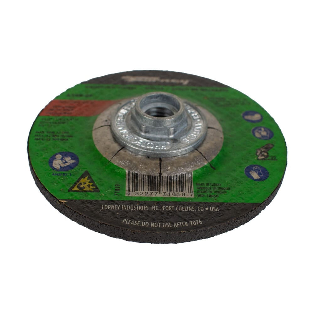 Grinding Wheel, Metal, Type 27, 4-1/2 in x 1/4 in x 5/8 in-11
