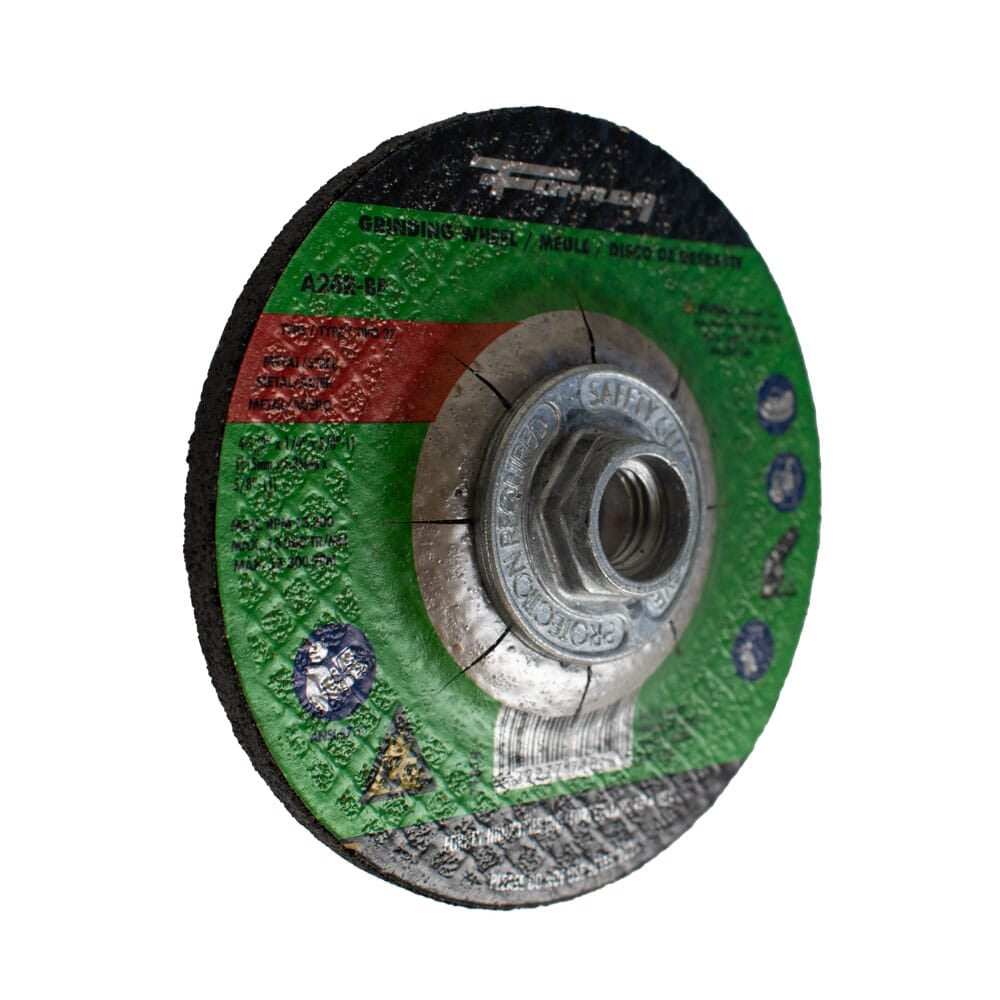 Grinding Wheel, Metal, Type 27, 4-1/2 in x 1/4 in x 5/8 in-11