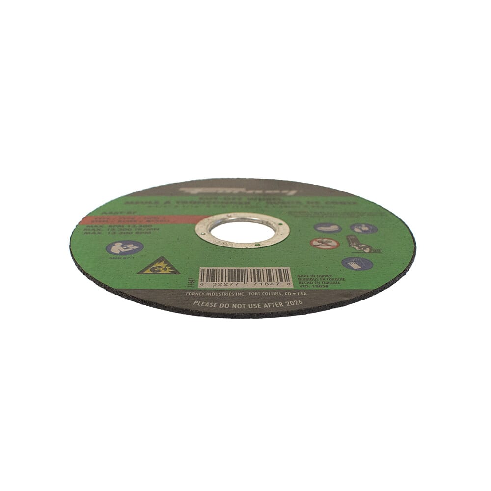 Cut-Off Wheel, Metal, Type 1, 4-1/2 in x 1/16 in x 7/8 in