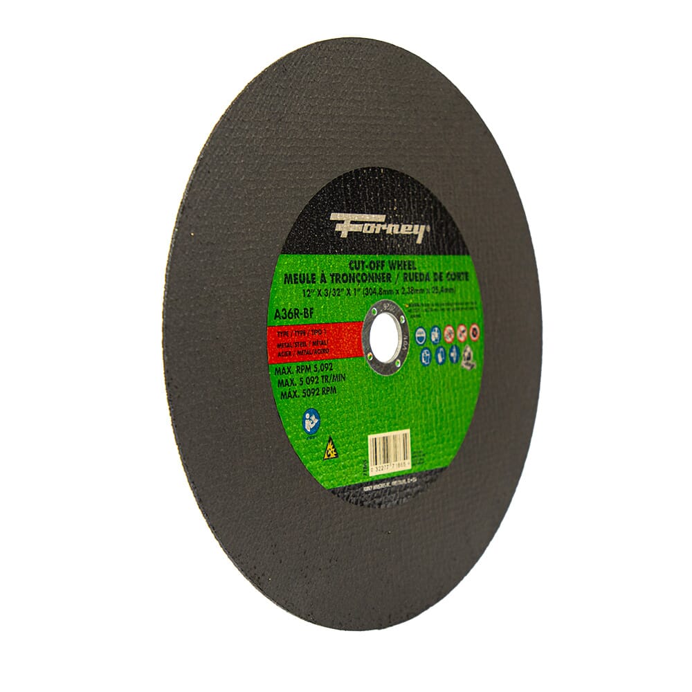 Cutting Wheel, Metal, Type 1, 12 in x 3/32 in x 1 in