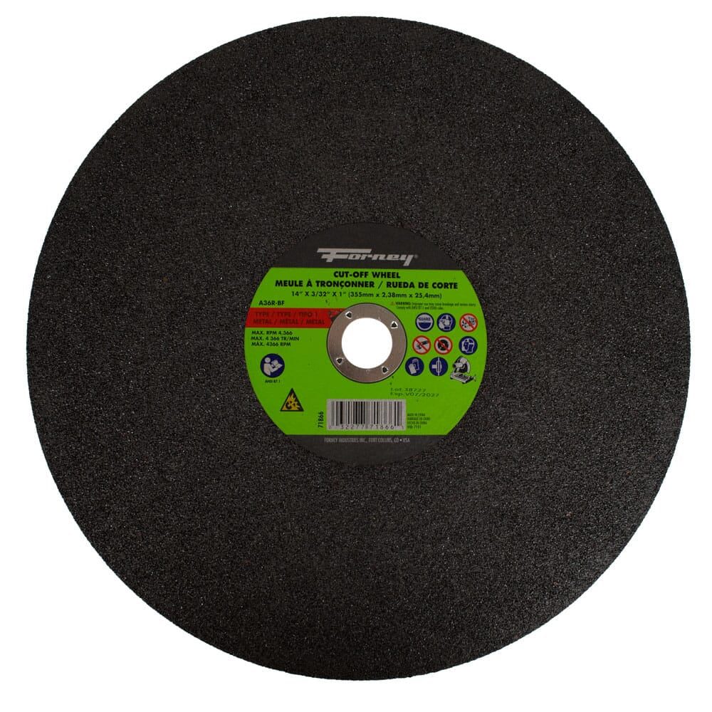 Cutting Wheel, Metal, Type 1, 14 in x 3/32 in x 1 in