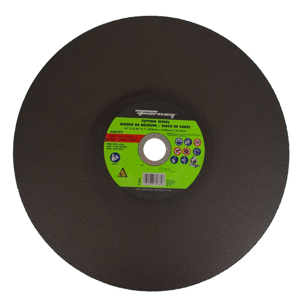 Cutting Wheel, Metal, Type 1  inStud Master in, 14 in x 3/32 in x 1 in