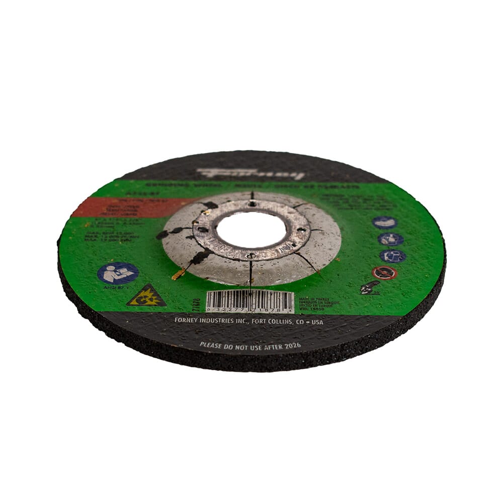 Grinding Wheel, Metal, Type 27, 5 in x 1/4 in x 7/8 in