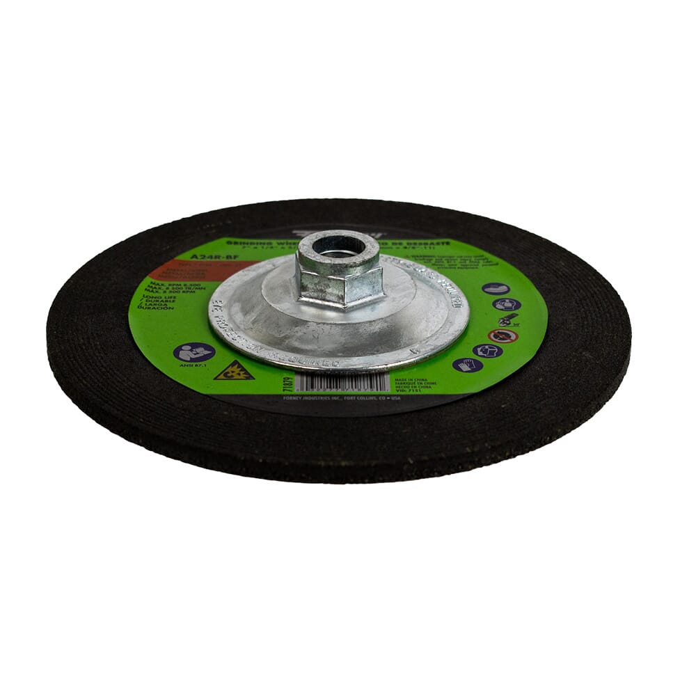Grinding Wheel, Metal, Type 27, 7 in x 1/4 in x 5/8 in-11