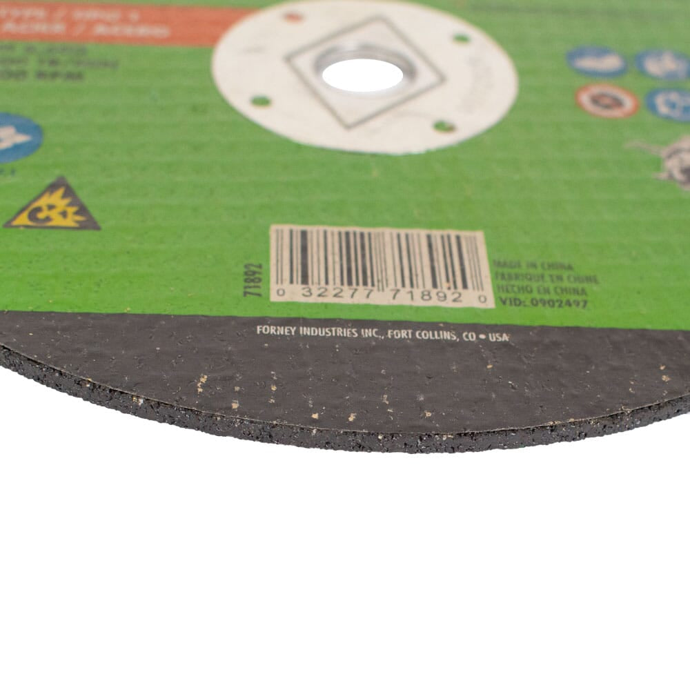 Cut-Off Wheel, Metal, Type 1, 7 in x 1/8 in x 5/8 in