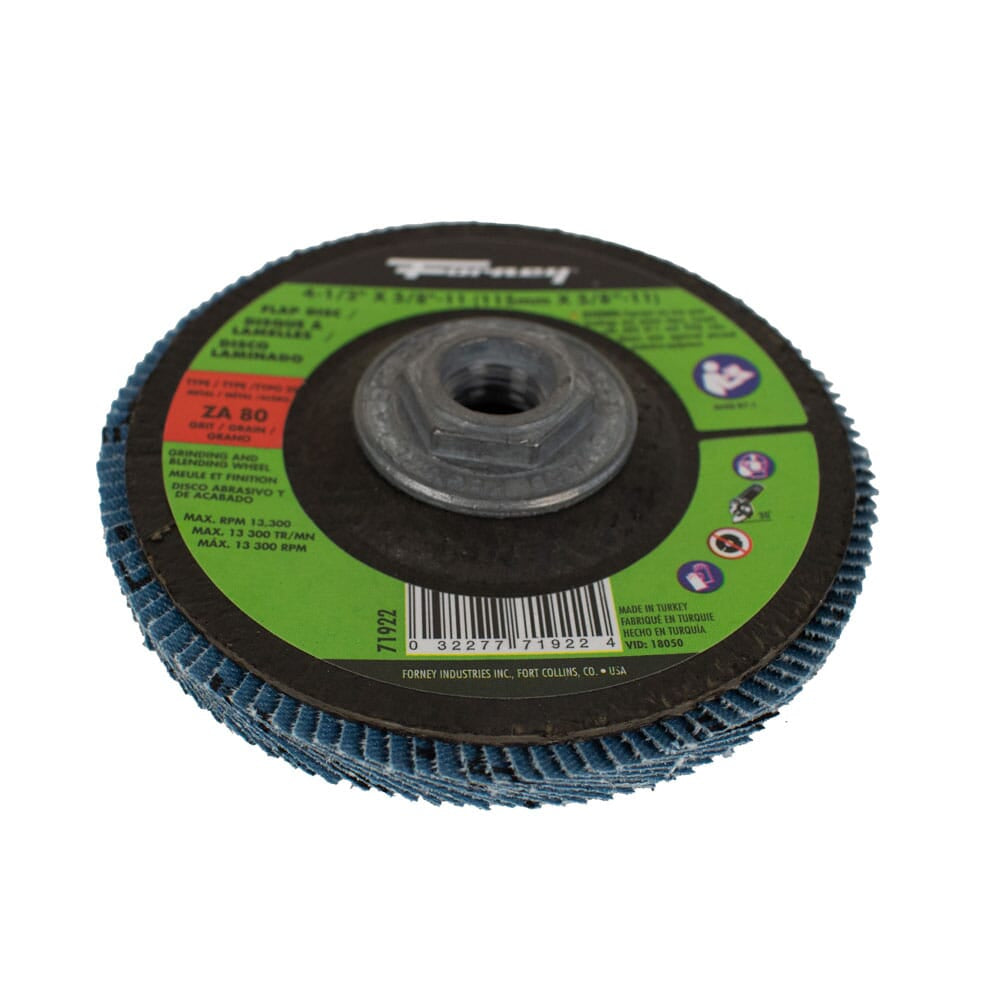 Flap Disc, High Density, Type 29, 4-1/2 in x 5/8 in-11, ZA80