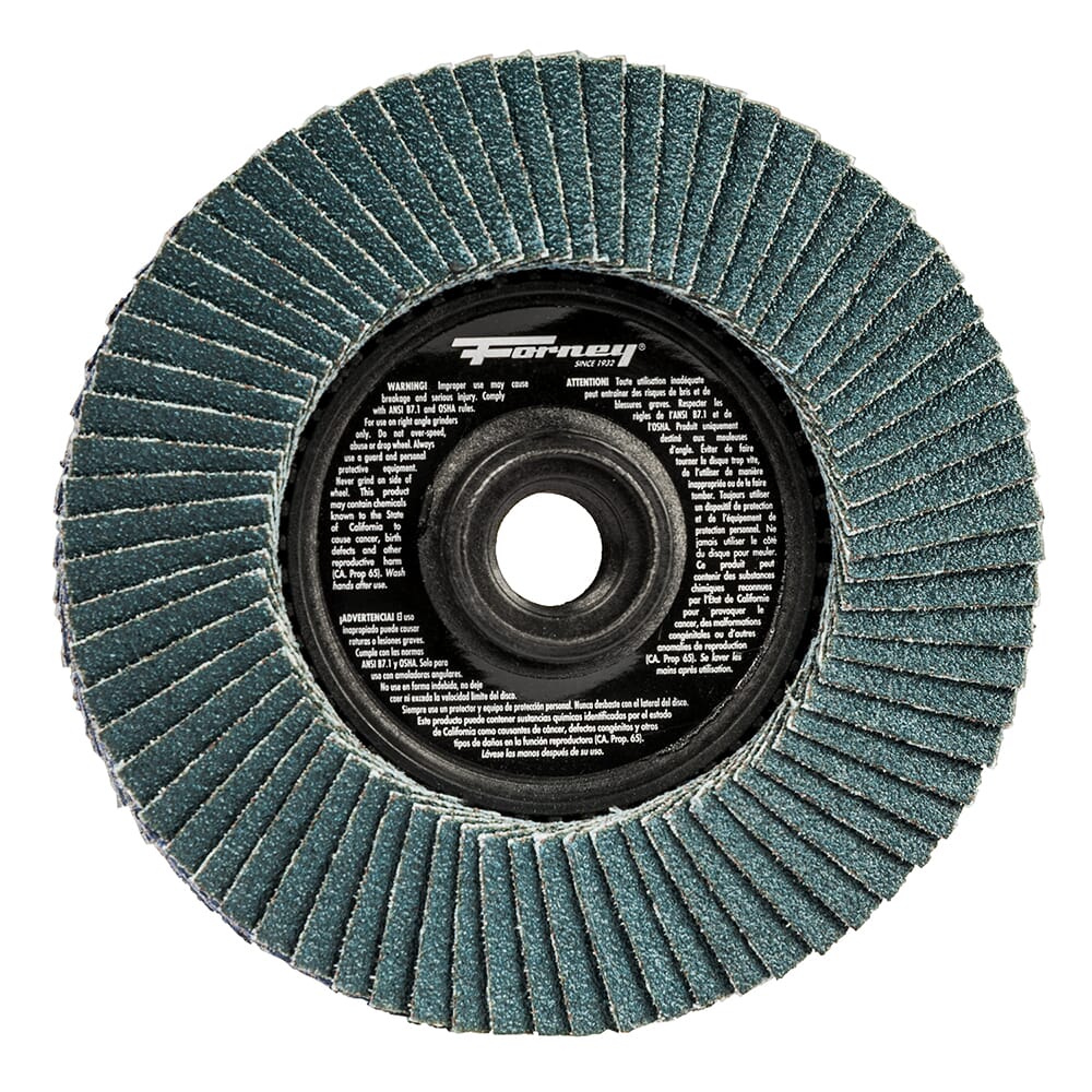 Double Sided Flap Disc, 40/80 Grits, 4-1/2 in