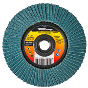 Double Sided Flap Disc, 60/120 Grits, 4-1/2 in
