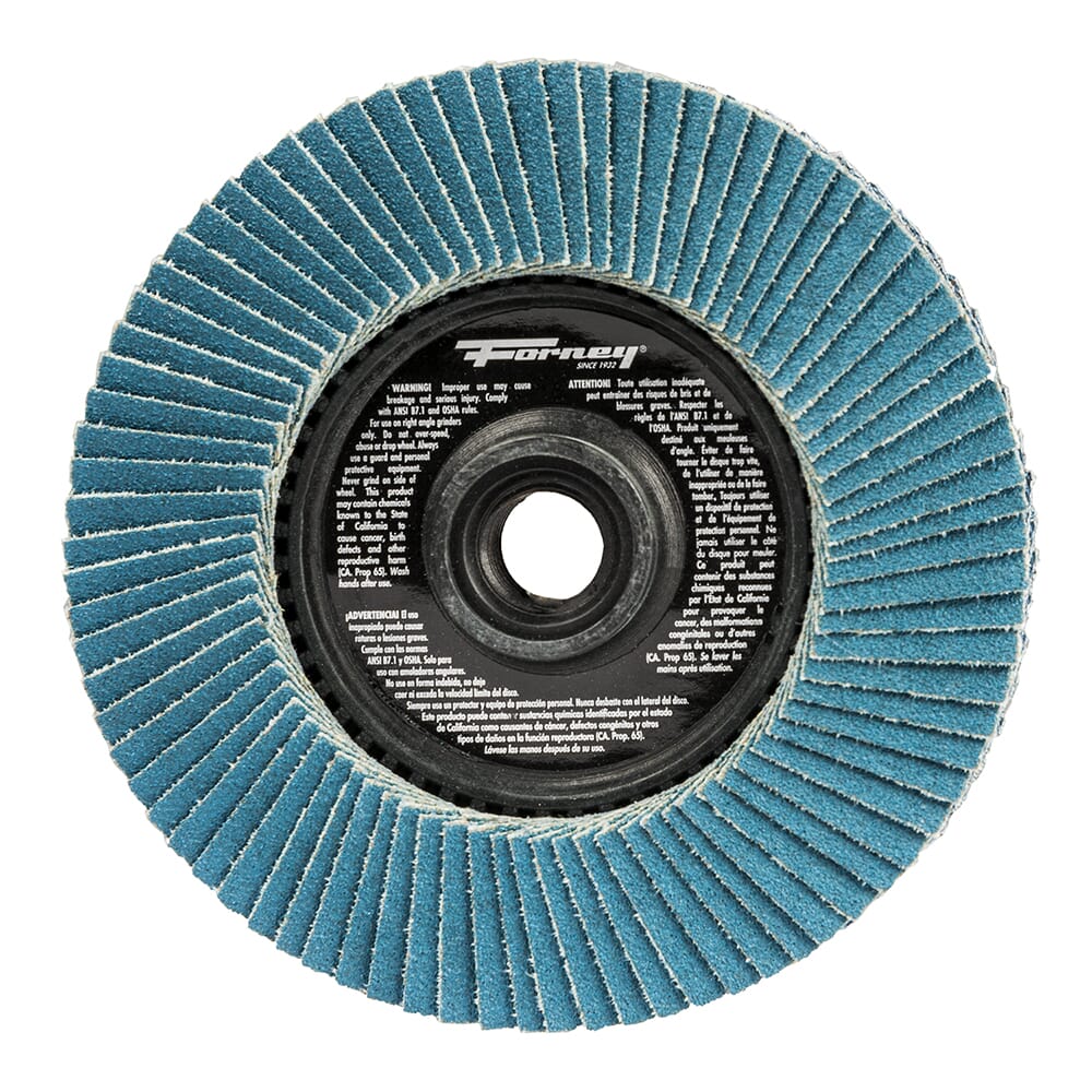 Double Sided Flap Disc, 60/120 Grits, 4-1/2 in
