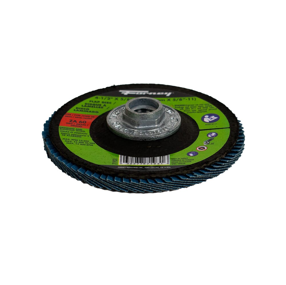 Flap Disc, Type 29, 4-1/2 in x 5/8 in-11, ZA60