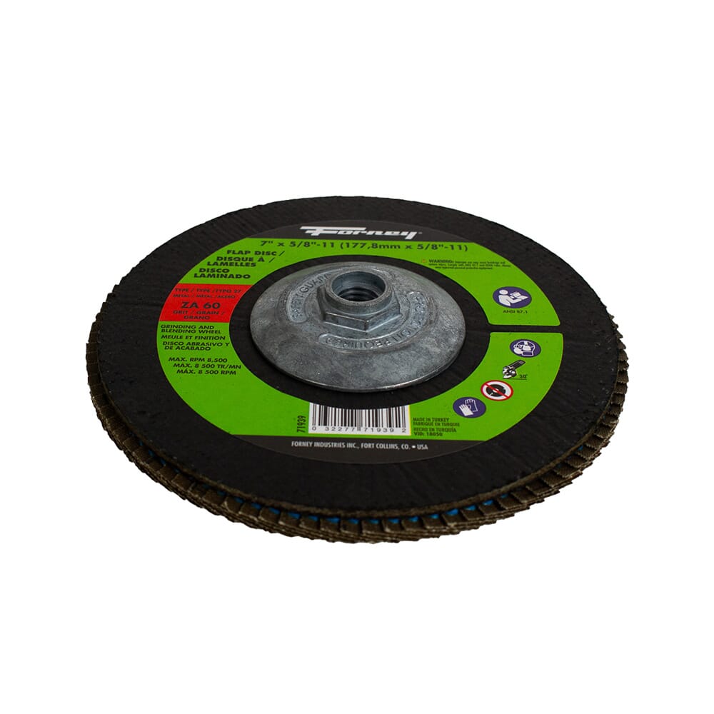 Flap Disc, Type 27, 7 in x 5/8 in-11, ZA60