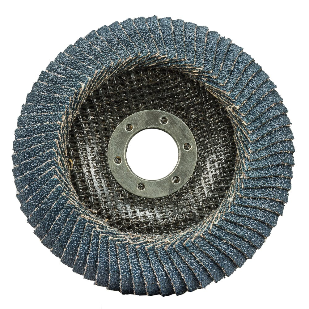 Curved Edge Flap Disc, 4-1/2 in x 7/8 in, 60 Grit