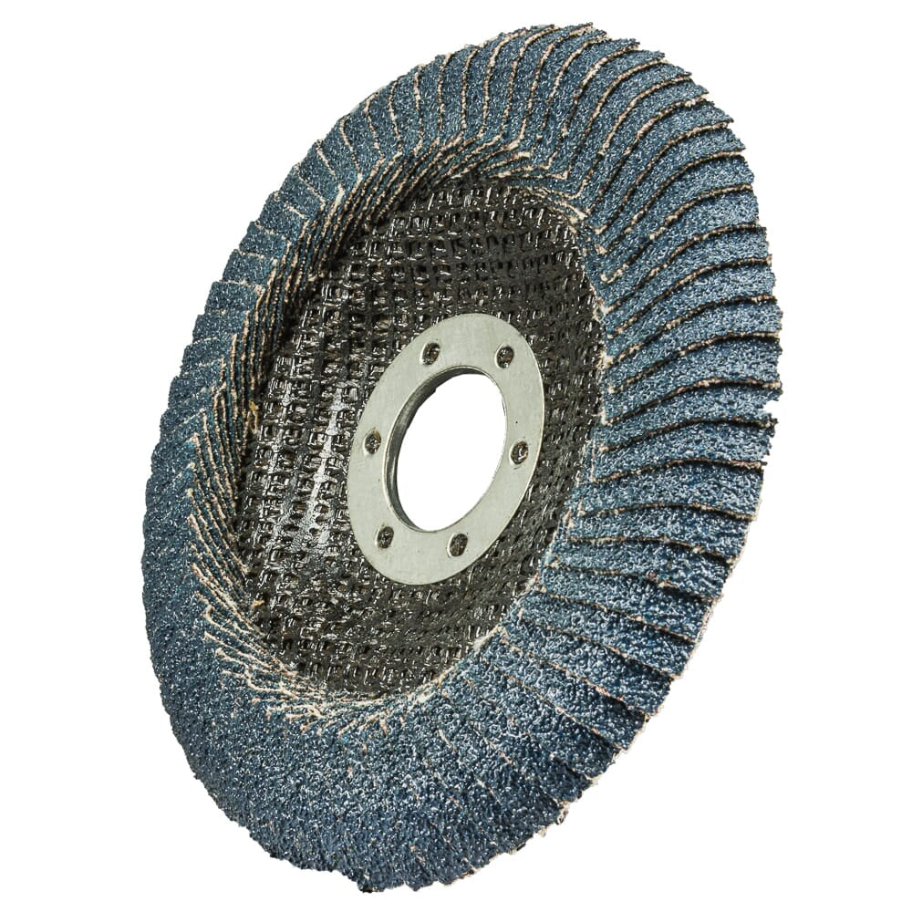 Curved Edge Flap Disc, 4-1/2 in x 7/8 in, 60 Grit