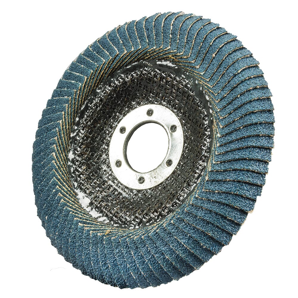 Curved Edge Flap Disc, 4-1/2 in x 7/8 in, 80 Grit