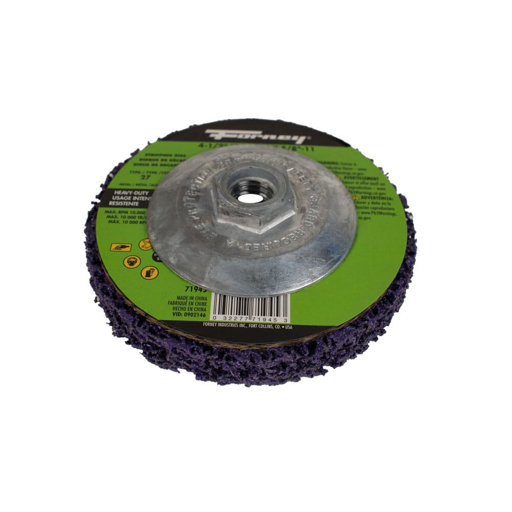 Strip and Finish Disc, Heavy-Duty, 4-1/2 in x 5/8 in-11 Type 27