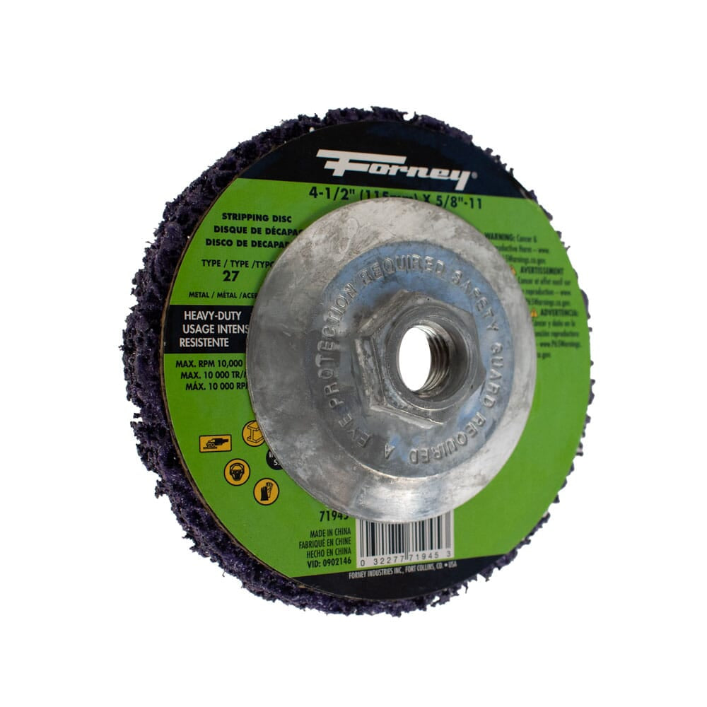 Strip and Finish Disc, Heavy-Duty, 4-1/2 in x 5/8 in-11 Type 27