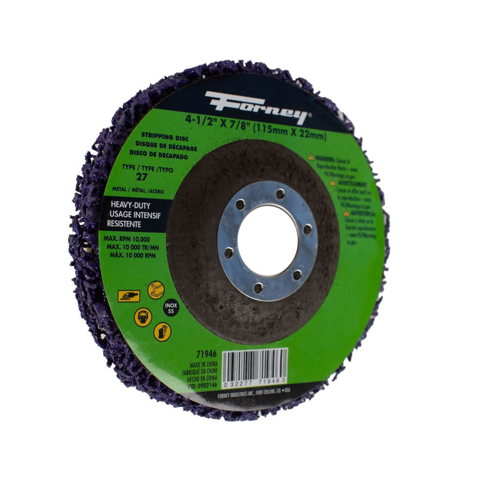 Strip and Finish Disc, Heavy-Duty, 4-1/2 in x 7/8 in Type 27