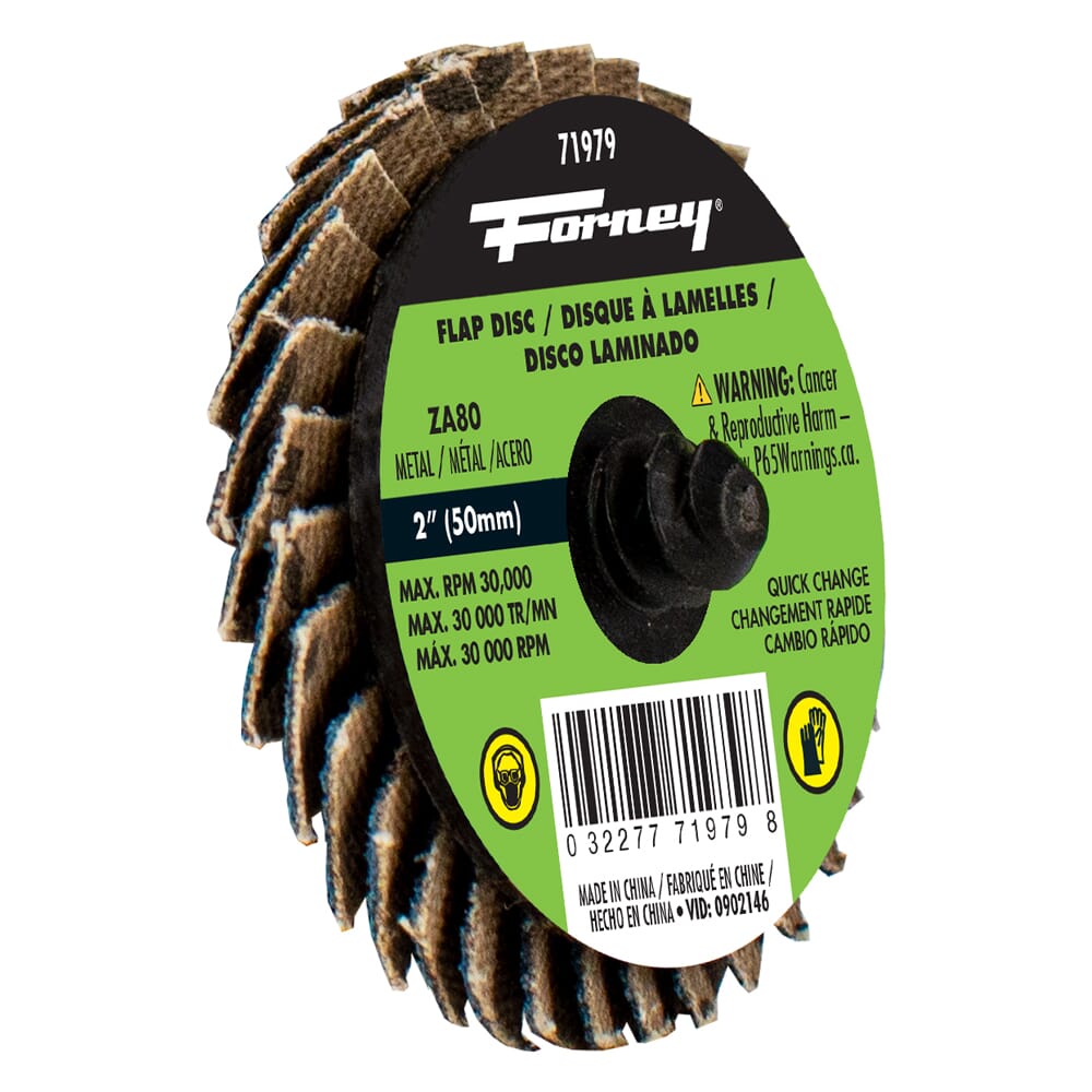 Quick Change Flap Disc, 80 Grit, 2 in