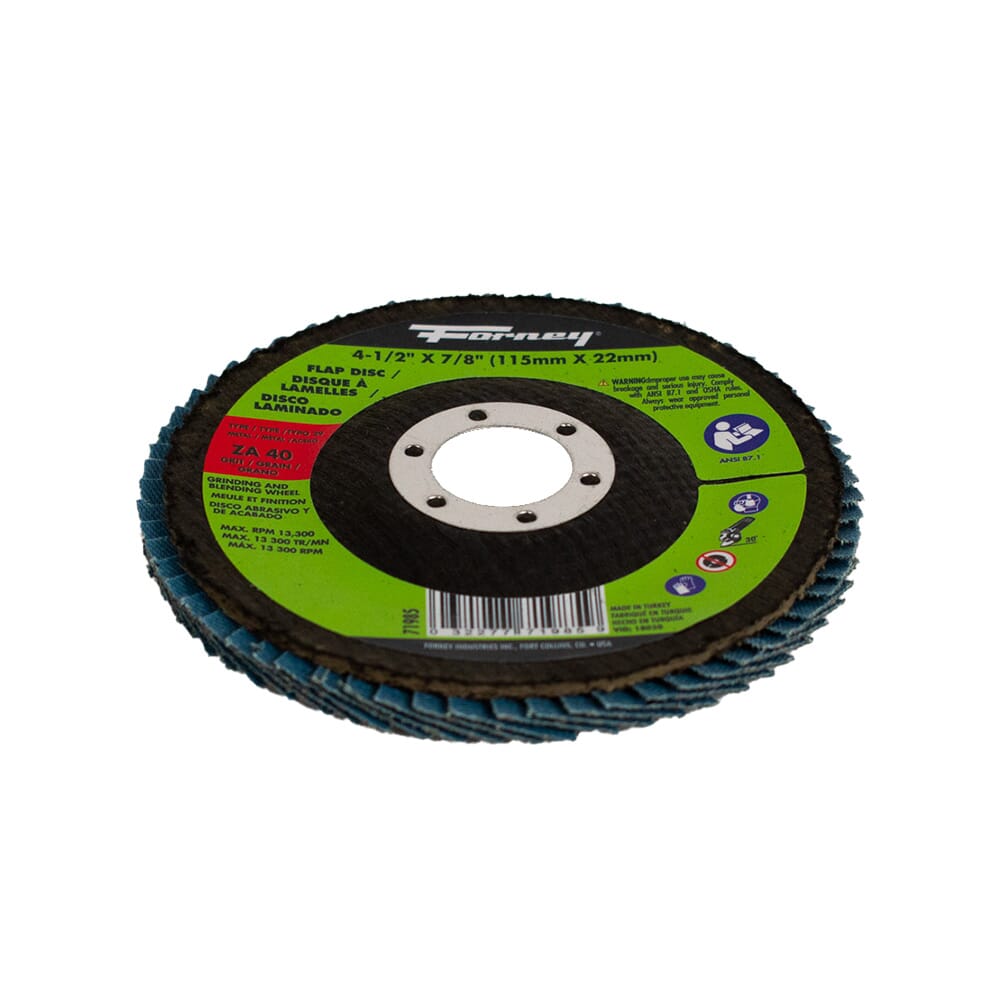 Flap Disc, Type 29, 4-1/2 in x 7/8 in, ZA40